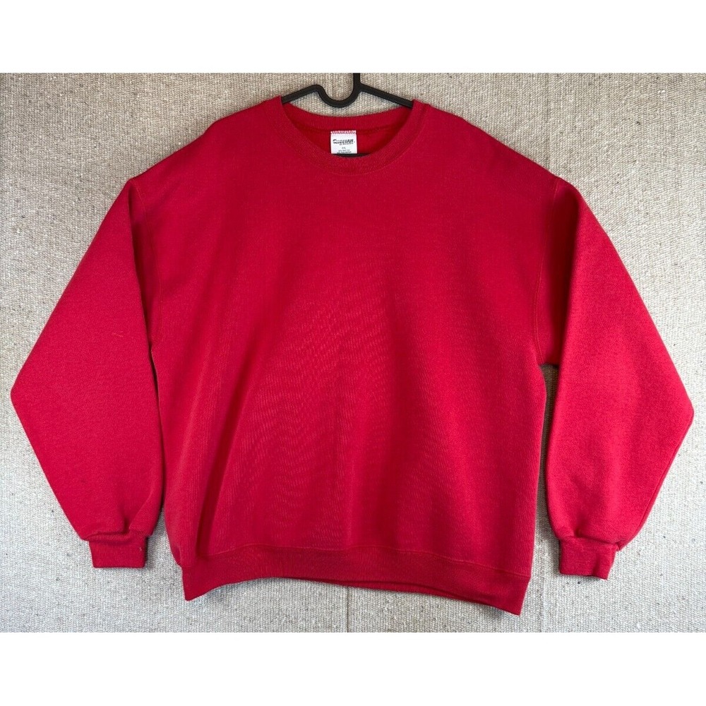 Vintage MENS Sz XXL Cheetah Mervyn's Sweatshirt Red‎ Cotton Blend USA Made